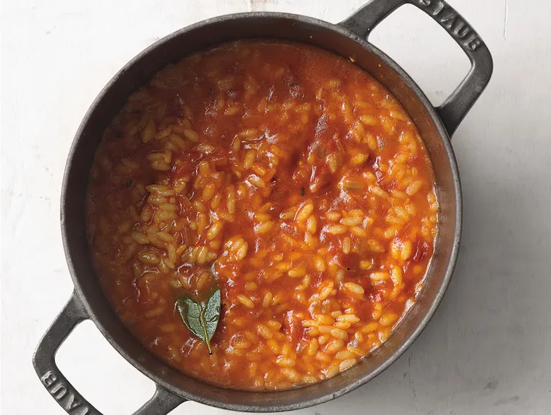 Portuguese rice dish in a clay pot