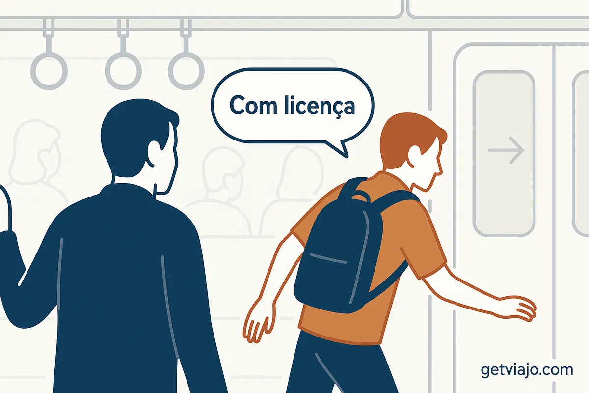 Asking for permission to pass someone in Portugal.