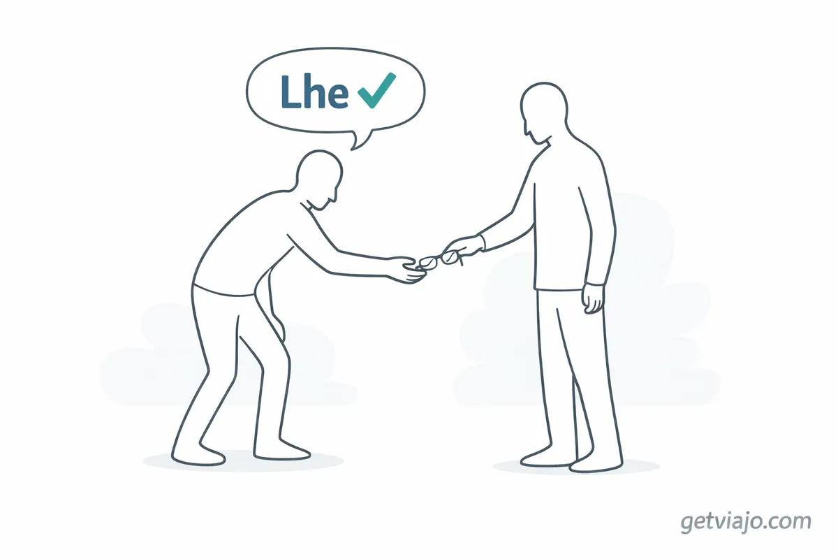 A young person using 'lhe' to politely address an older person.
